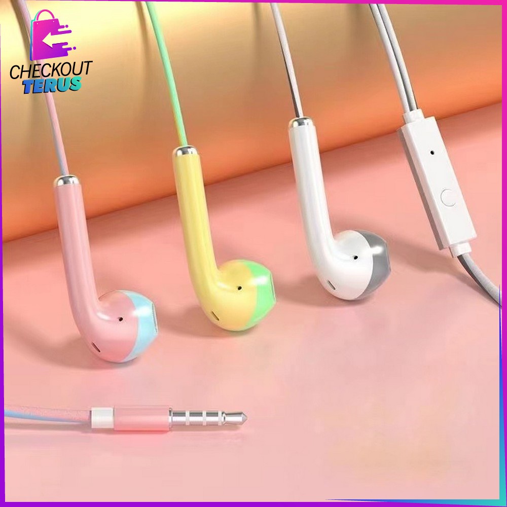 CT C517 Hedset Musik Extra Bass Dua Warna Headset Macaron Earphone Handsfree Musik U24 Macaron Superbass