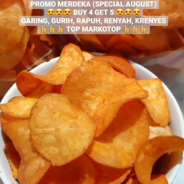 

PROMO KERIPIK UBI PEDAS 500gram