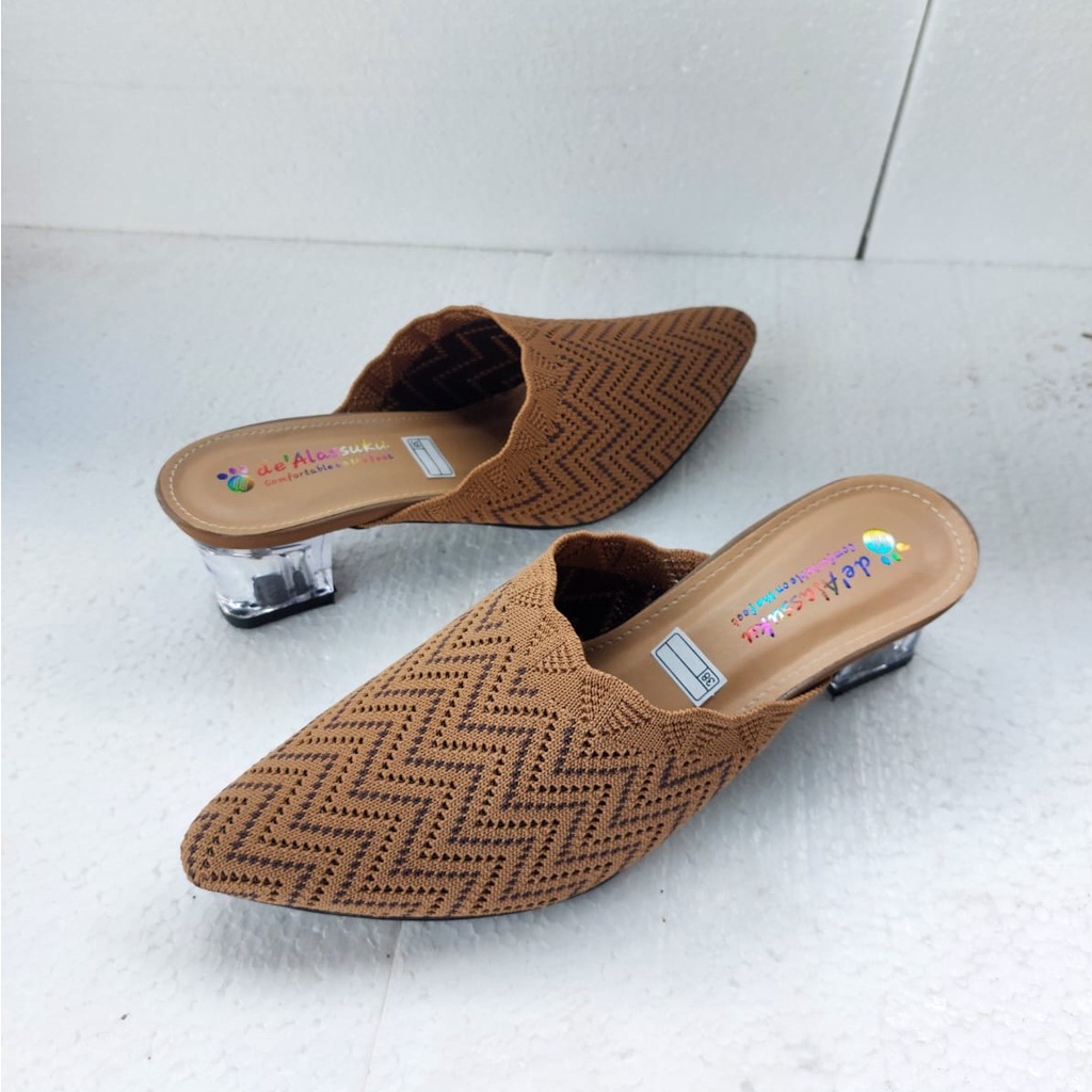 Alassuku.ID - Heels Rajut Import Zigzag