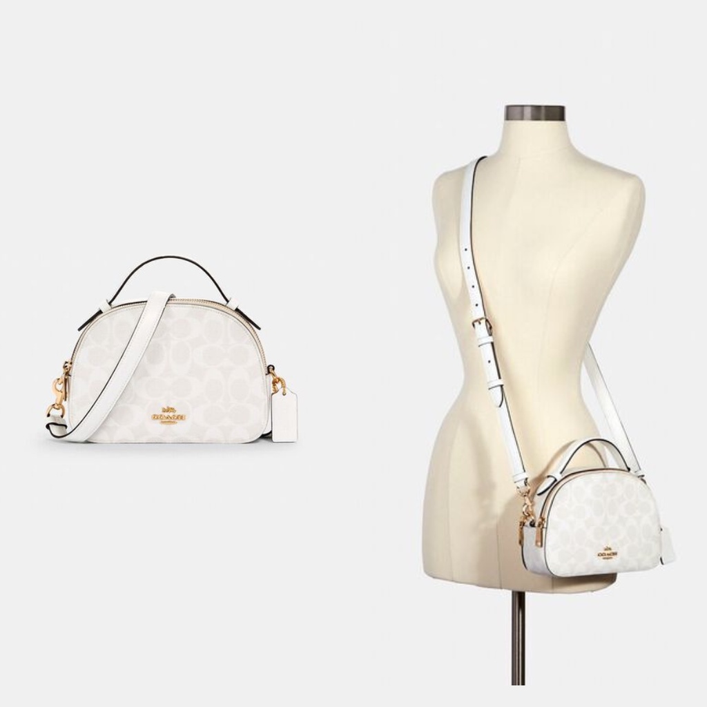 Coach 1591 Serena Satchel in Signature Canvas - Chalk