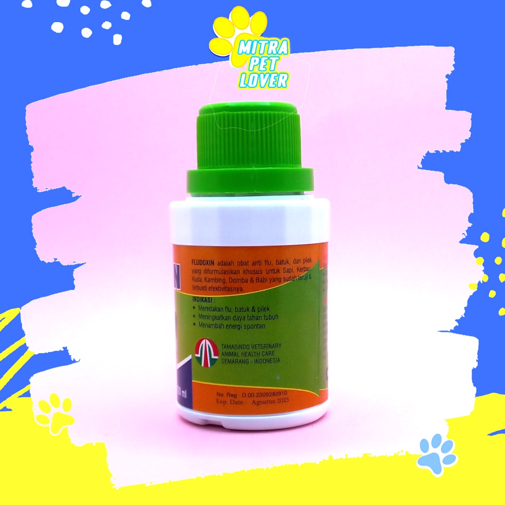 OBAT FLU HEWAN TERNAK - FLUDOXIN 120 ML - SEMBUHKAN BATUK PILEK SAPI KERBAU KAMBING DOMBA KUDA BABI - TINGKATKAN IMUN DAYA TAHAN TUBUH ENERGI STAMINA- MURAH GARANSI KUALITAS ASLI ORIGINAL - PET ANIMAL VETERINARY TAMASINDO KESEHATAN &amp; VITAMIN MITRAPETLOVER