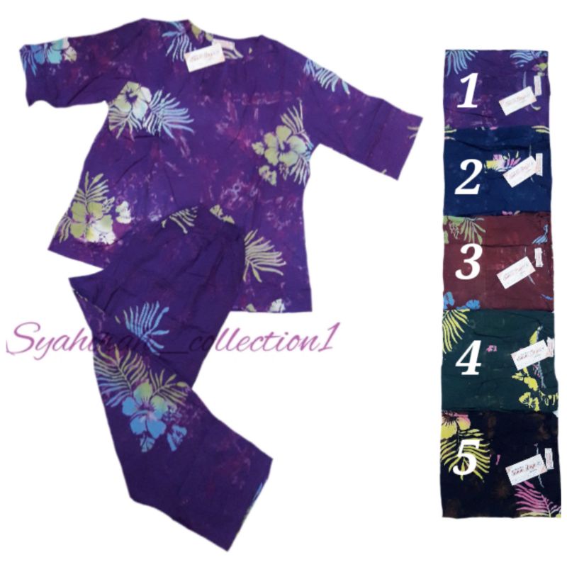 baju tidur batik SUNAN JAYA CP DEWASA lengan 3/4
