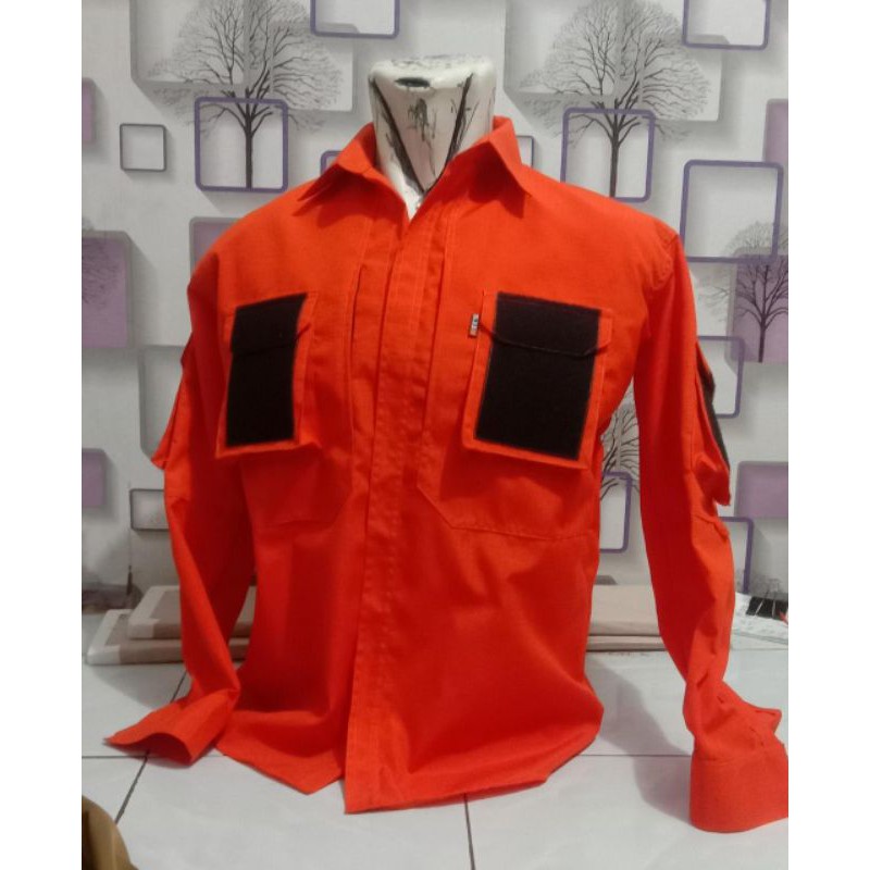 kemeja tactical orange/kemeja tactical orange/kemeja damkar/kemeja bpbd