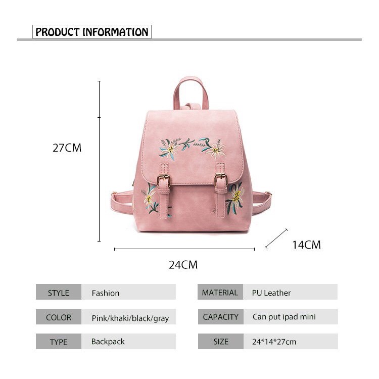 TAS WANITA BACKPACK RANSEL KULIAH KEREN FASHION PREMIUM IMPORT PRM03