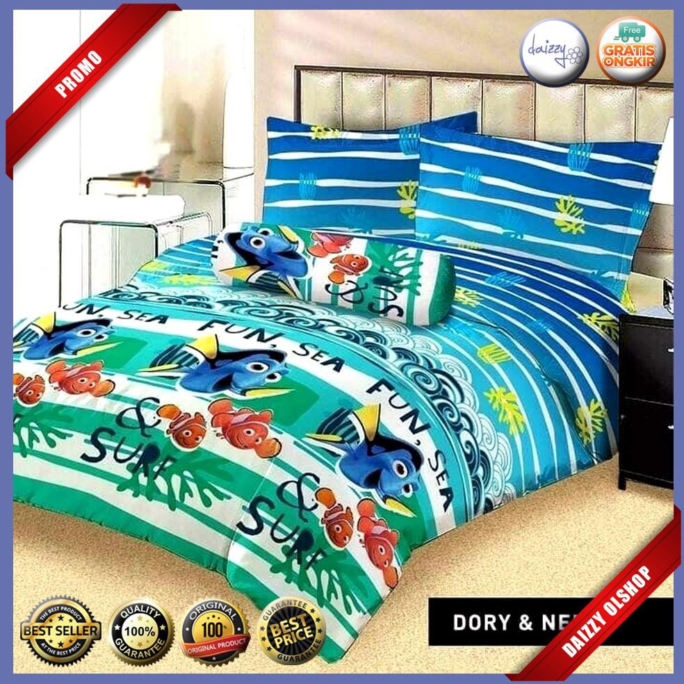 Sprei Lady Rose Dory And Nemo No.3 Single 120 Seprai Ikan Clown Fish BMSC93