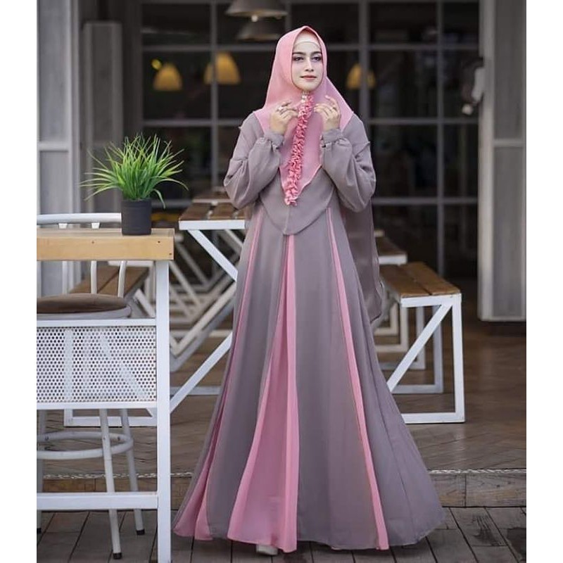 Adibah Syari DRESS MUSLIM, baju wanita, baju gamis, dress, gamis, Baju gamis, fashion wanita