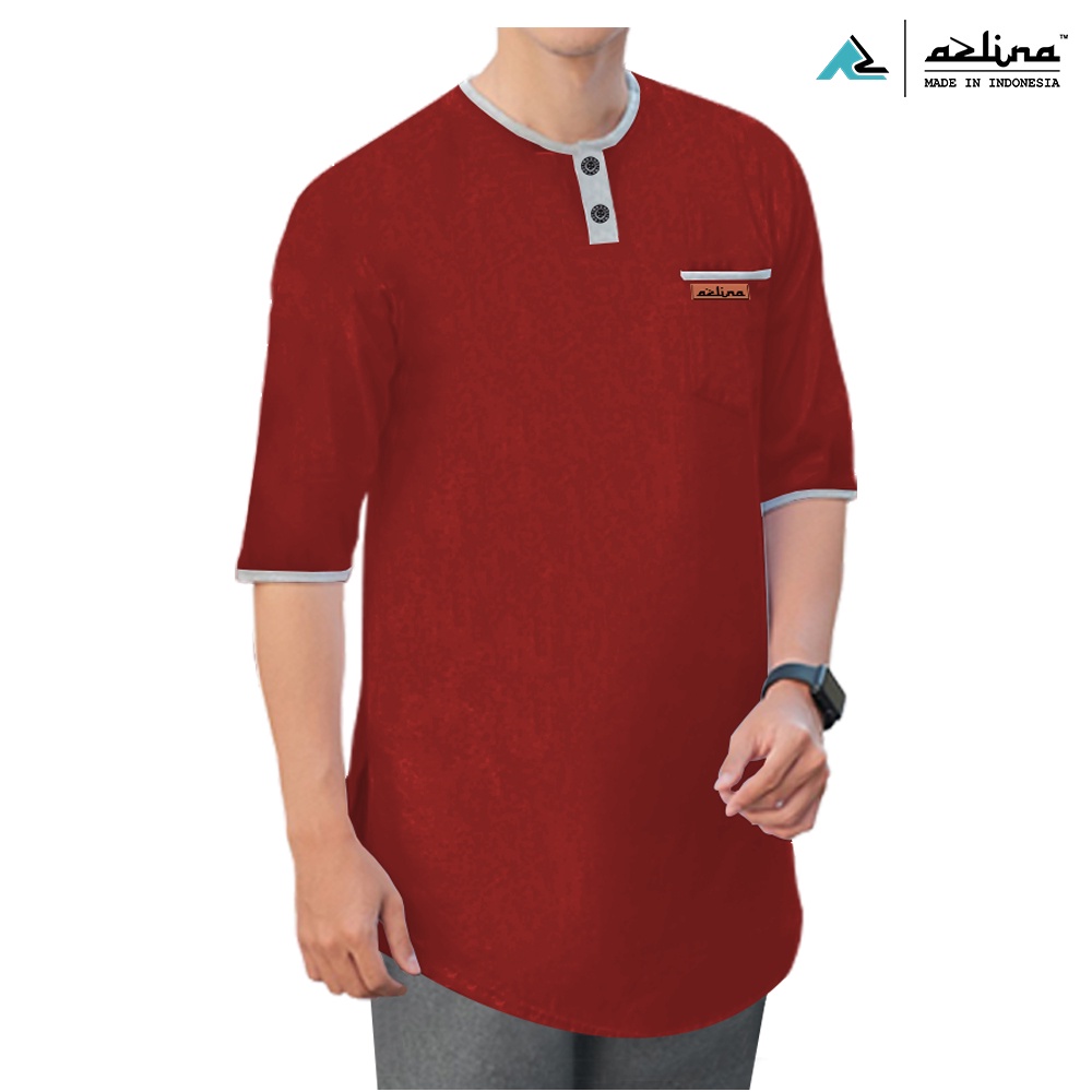 Kaos kurta pakistan pria dewasa lengan 3/4 katun combed 24s premium