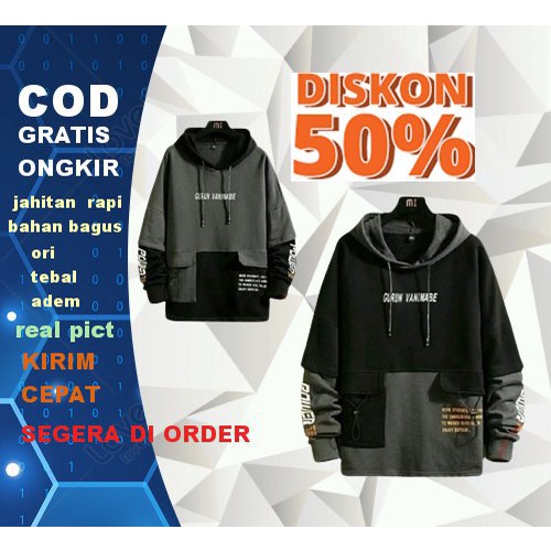 Jaket Sweater Hoodie Sweatshirt Pria Switer Pria Sweter Wanita Sweeter Polos Cewek Switer Cowok Dewa