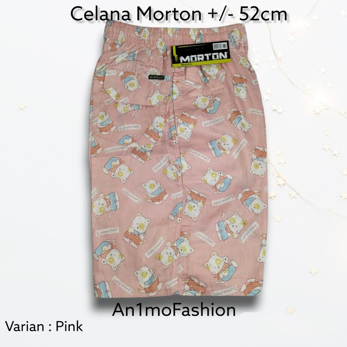 Celana Santai Wanita Morton +/- 52cm / Celana Pendek Santai Wanita - Pink, L