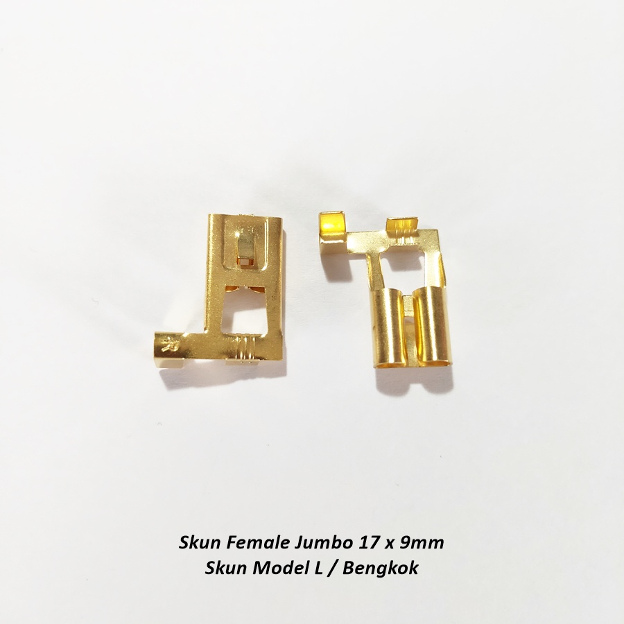 Skun Model L Bengkok Female Jumbo 17 x 9mm Kualitas Bagus