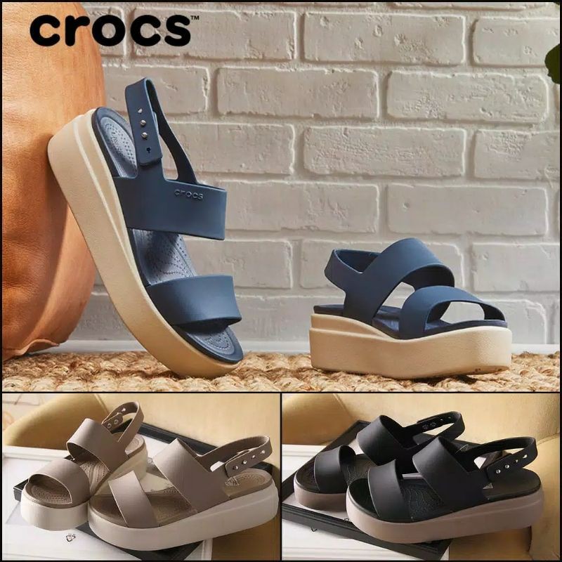 Sandal Crocs Brooklyn Wedges Tali / Crocs BrookLyn / Sandal Wanita Crocs