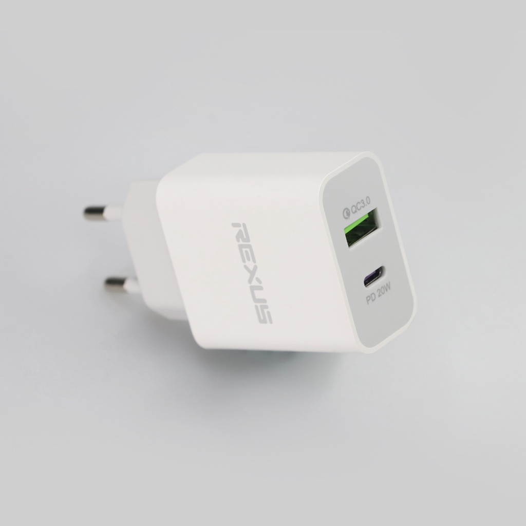 Rexus Adapter Quick Charge Power Delivery PA85 USB 2 Port PD 20W