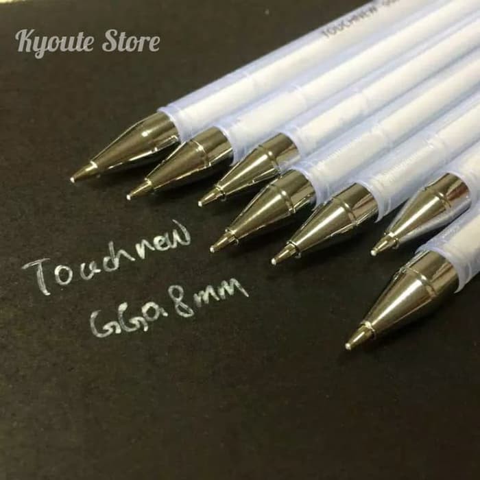 

MURAH PULPEN GEL PUTIH WHITE PEN TOUCHNEW 08 KERTAS HITAM MURAH SEKOLAH