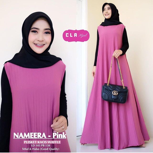 Dress plisket kutung / NAMEERA maxy