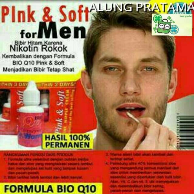 PEMERAH BIBIR PEROKOK PERMANEN PINK & SOFT PEMERAH PUTING SUSU ORIGINAL