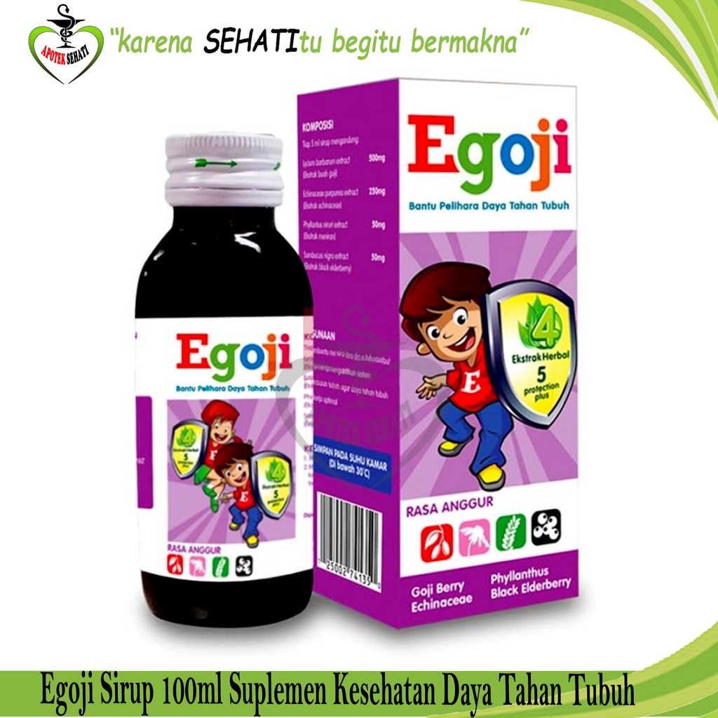 Egoji Sirup Imun Booster Multivitamin Daya Tahan Tubuh Anak 2 Rasa Egoji Syrup