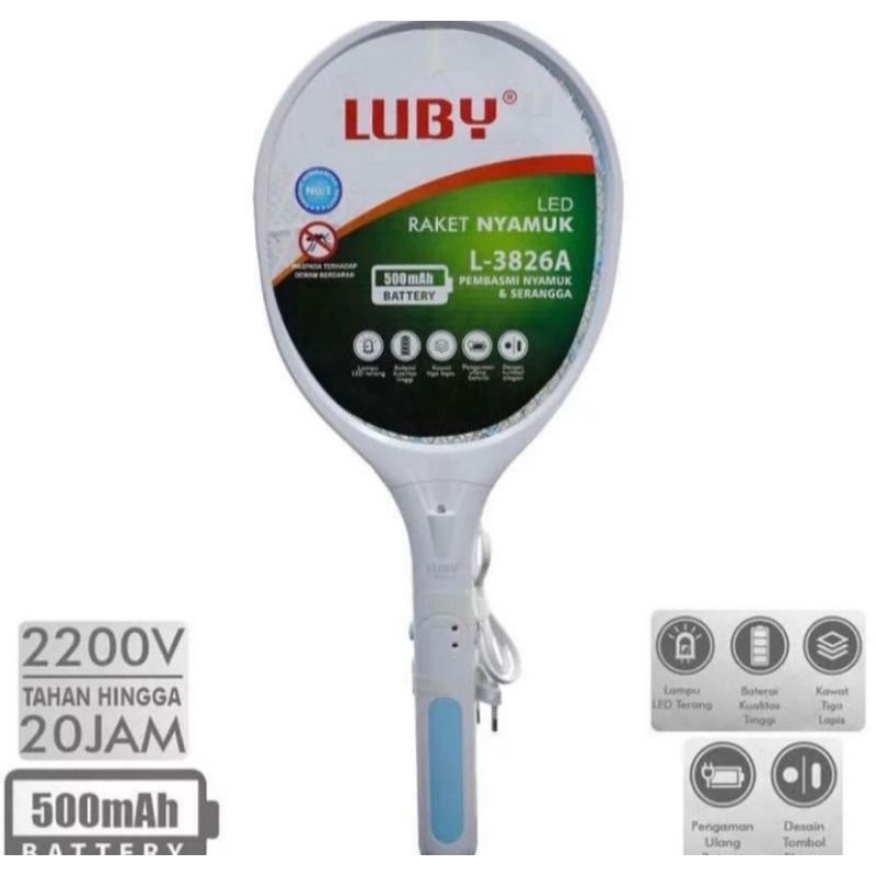 raket nyamuk + senter