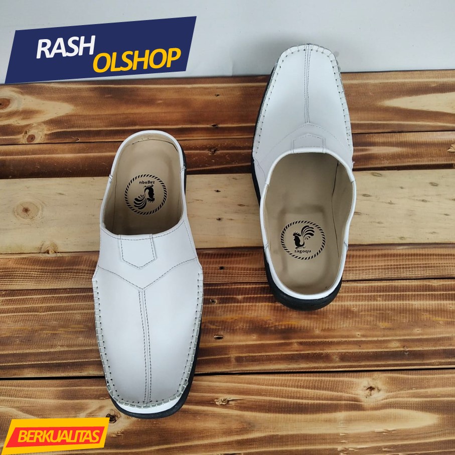 Sepatu Sandal pria kulit asli Selop Bustong Pria Terbaru