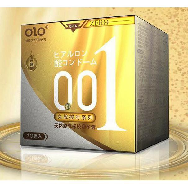 Olo 001 Kondom Isi 10Pcs Kondom Tipis Gold