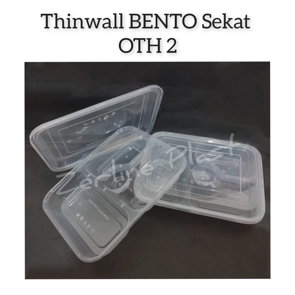 Thinwall BENTO Sekat OTH 2 / Kotak Makan SEKAT @25pcs