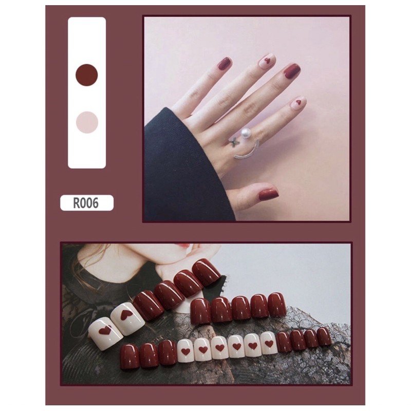 Kuku palsu 24/set free lem gel dan cair