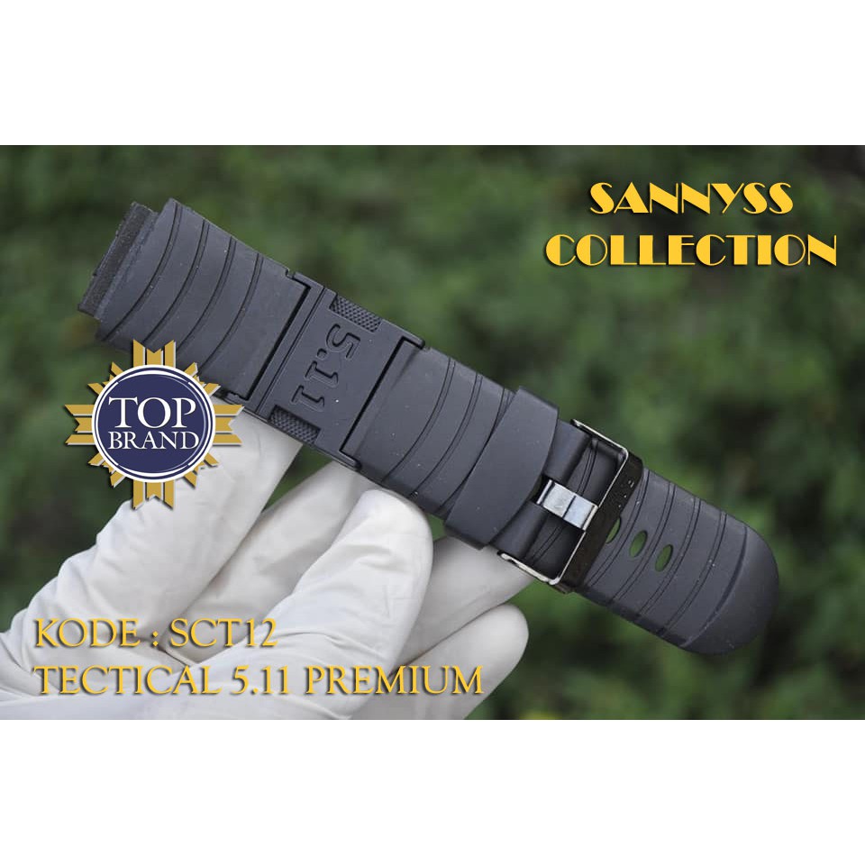 STRAP TALI JAM TECTICAL 5.11 - 511 - 5 11 RUBBER HITAM PREMIUM