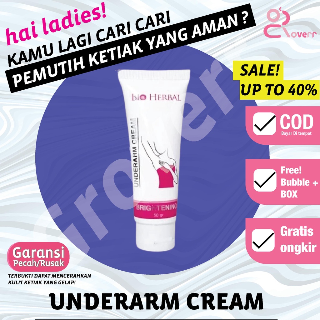 Deodorant Cream Crim Kream Krim Perawatan Pemutih Ketiak Selangkangan Lipatan Tubuh Bio Herbal Underarm Brightening Bpom