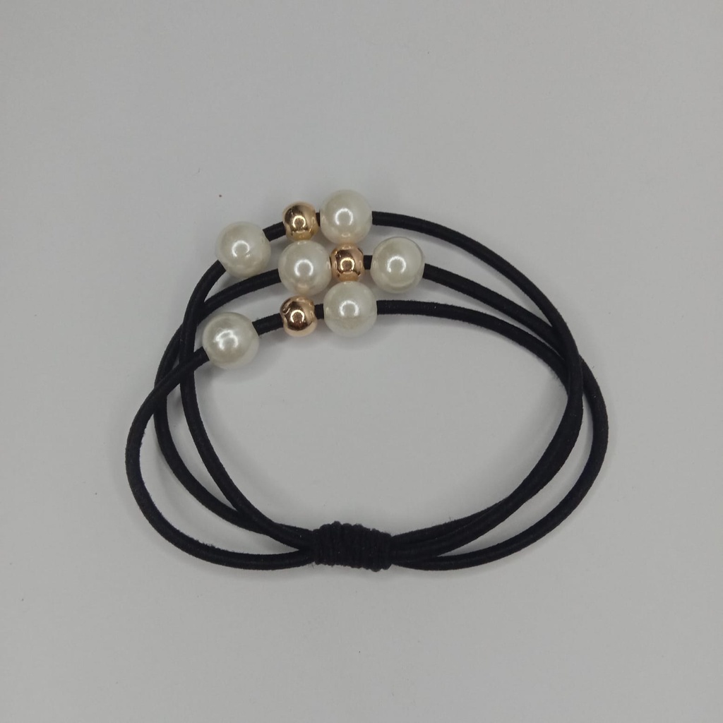 ⭐Gogoland⭐ Ikat Rambut Wanita Eksklusif Warna Hitam Aksesoris Rambut R123 R128 R575-MUTIARA HITAM