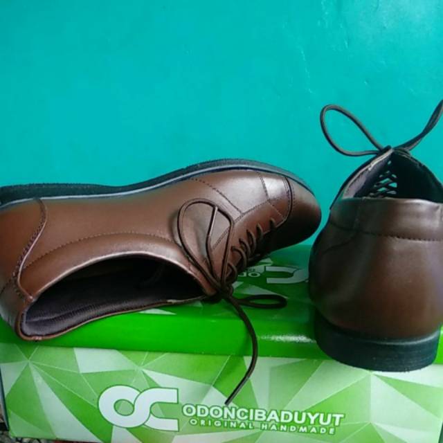 Diskon Sepatu Kulit Pria Tali Hitam Loafer Kasual Original Shoes Odon Cibaduyut