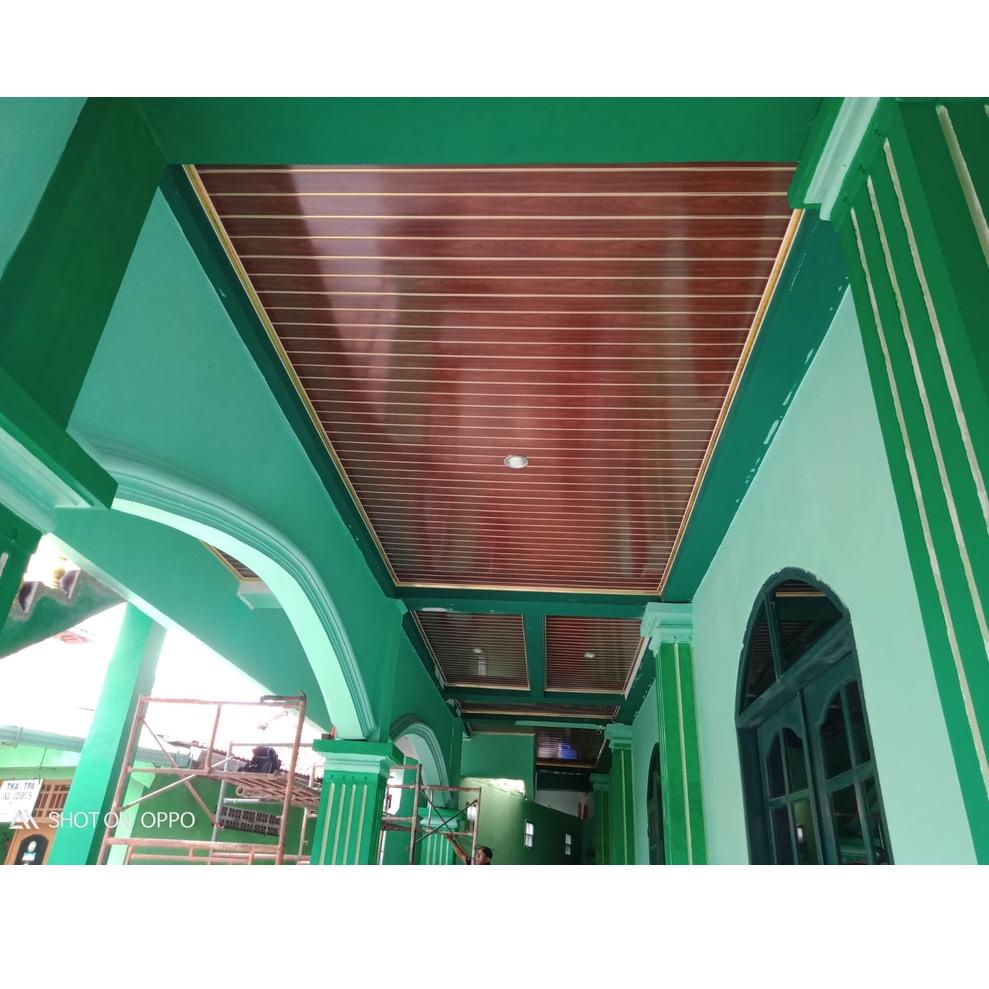 3Z7 plafon pvc motif kayu coklat nat genius GN 2010 NG