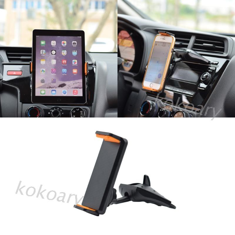 kok    cre universal 360 degree rotation car cd slot mount gps phone tablet holder stand
