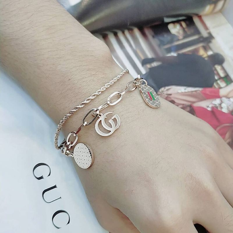 Gelang titanium 2 layer mainan Gc