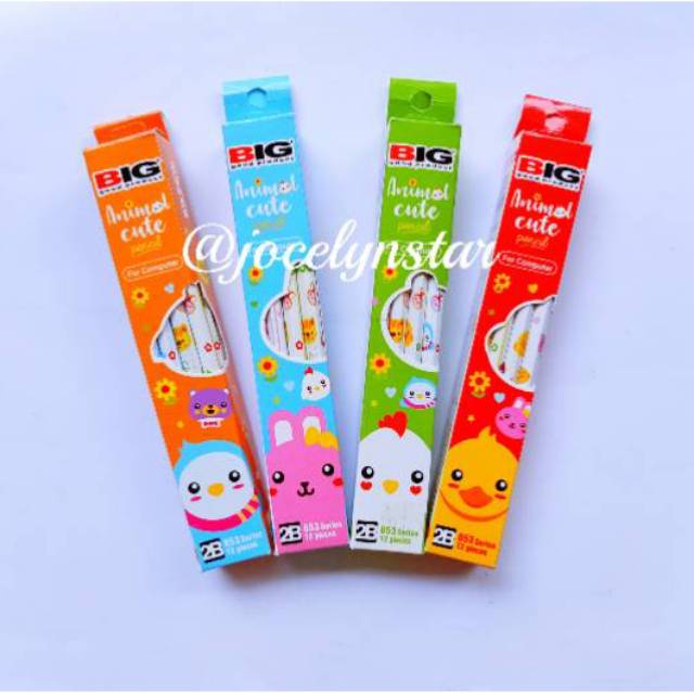 

(853) Pensil 2B merk big animal cute