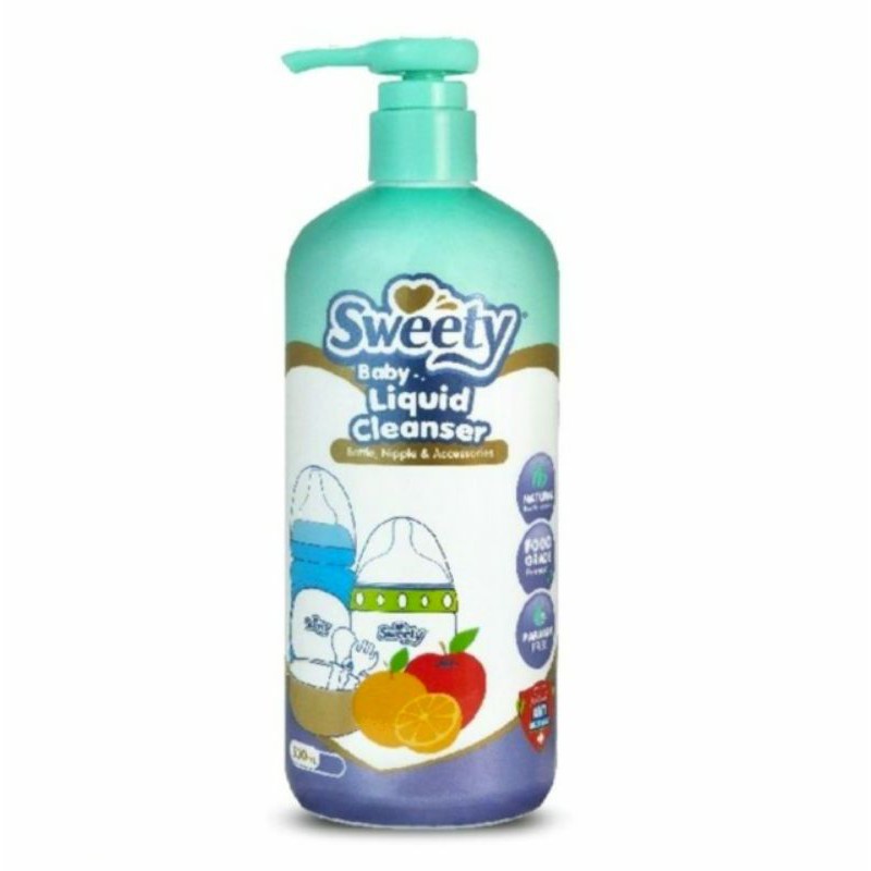 Sweety Baby Liquid Cleanser Bottle 500ml, 450ml, 200ml, Pencuci Botol Susu, Nipple, Empeng Bayi SWEETY