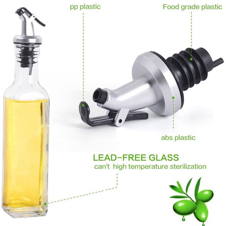 Oil Bottle Pourer Glass Botol Kaca Minyak Goreng Botol Cuka Kecap 500ml