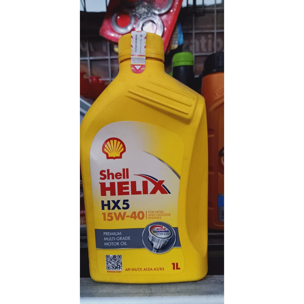 [4TAK] - SHELL HELIX HX5 - 15W40 - 1 LITER - OLI MESIN 4 TAK - GL PRO TIGER