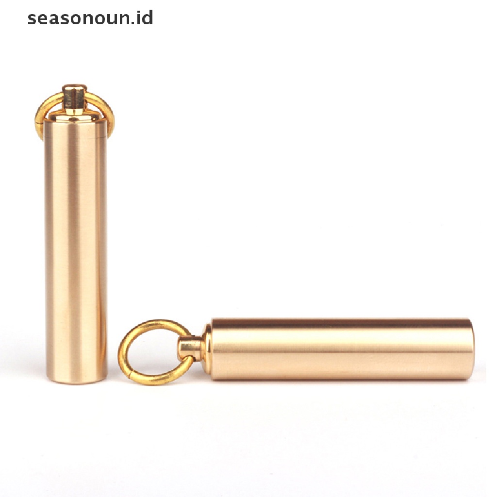 【seasonoun】 Outdoor CNC Waterproof Emergency First Aid Safety Survival Pill Bottle Tank Box .