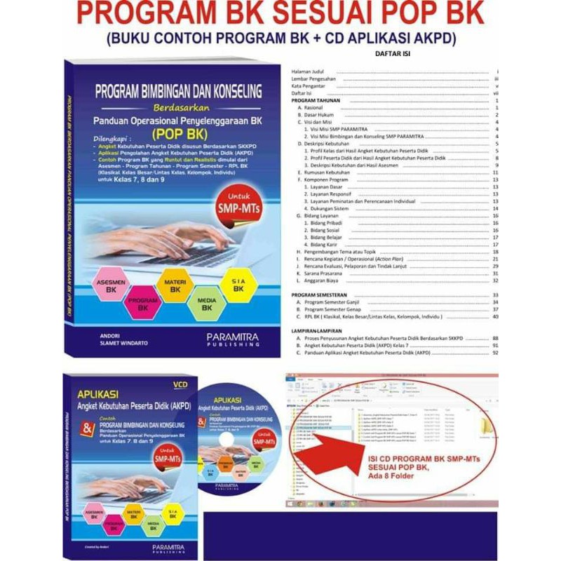 Buku konseling Program BK sesuai POP BK AKPD Dilengkapi PROTA PROMES RPL BK SMP-1