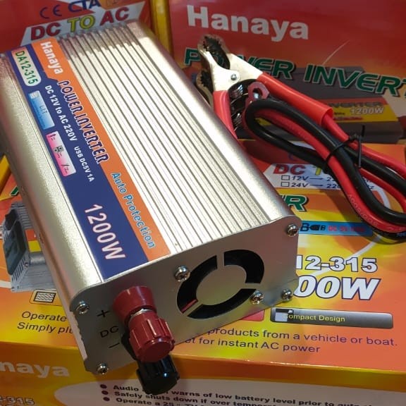 Power Inverter 1200W Hanaya 1200 Watt 1200 Wat Power Inverter 1200Wat
