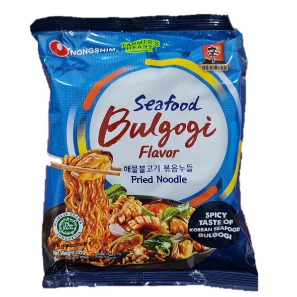 (Satuan) Mie Instant Goreng Nongshim Seafood Bulgogi Fried Noodle