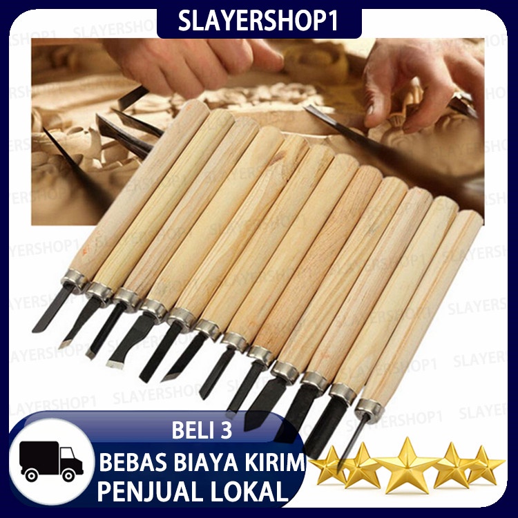 

Set Pisau Ukir Pahat Kayu 12 in 1 Wood Carving Art Knife