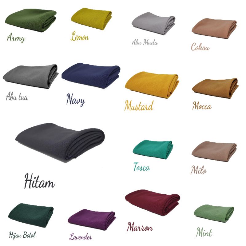 Pashmina Sabyan - Pasmina Polos Diamond Crepe-3