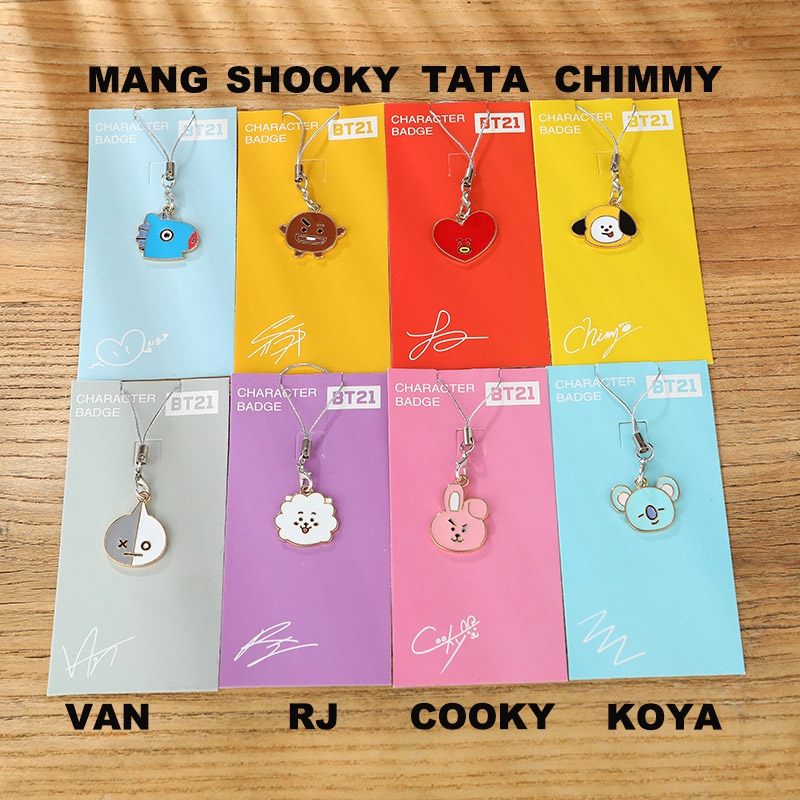 Gantungan Kunci Desain Bts Bt21 Untuk Ponsel