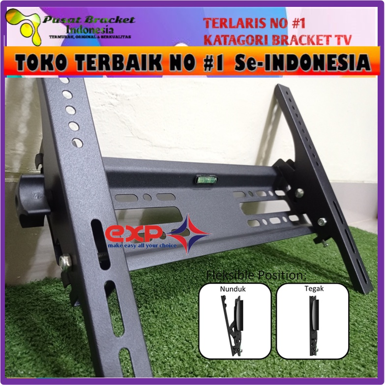 Bracket TV HISENSE 21&quot; s/d 43&quot; waterpass GARANSI 100% COCOK!!! IMPORT QUALITY