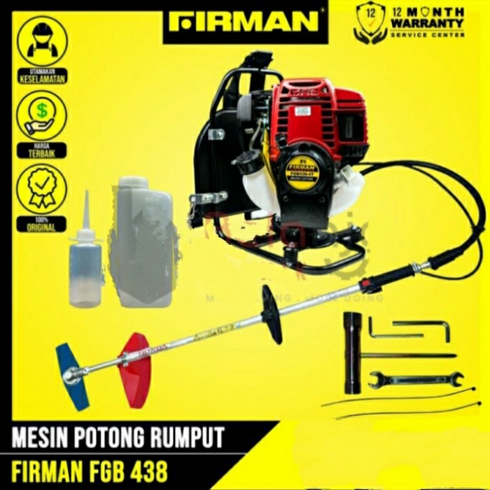 Mesin Potong Rumput Firman 4 Tak FGB 438 Bensin Brush Cutter FGB438