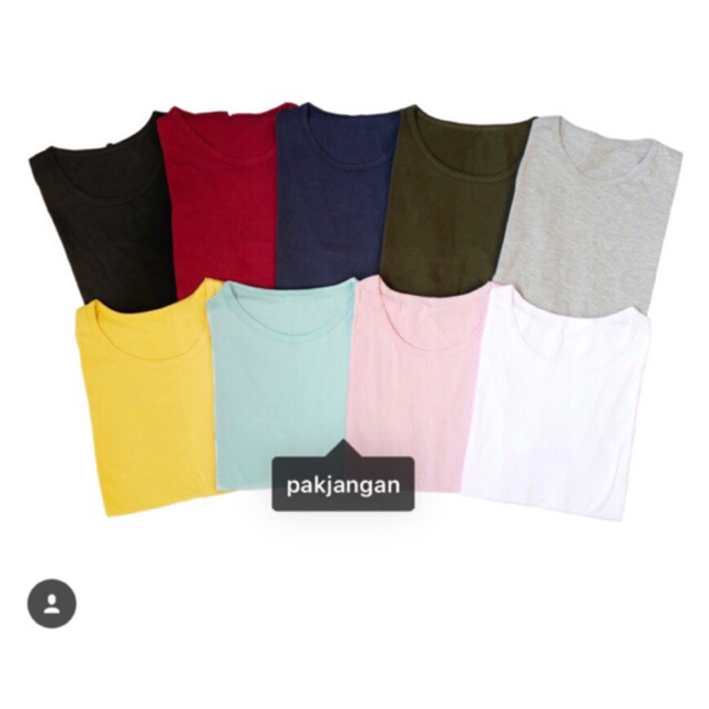 T-Shirt Polos / O Neck/ Tumblr Tee Warna Warni Polos / Baju Wanita / Kaos Wanita Lengan Pendek