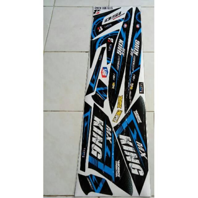 Striping sticker lis variasi jupiter mx king warna hitam biru