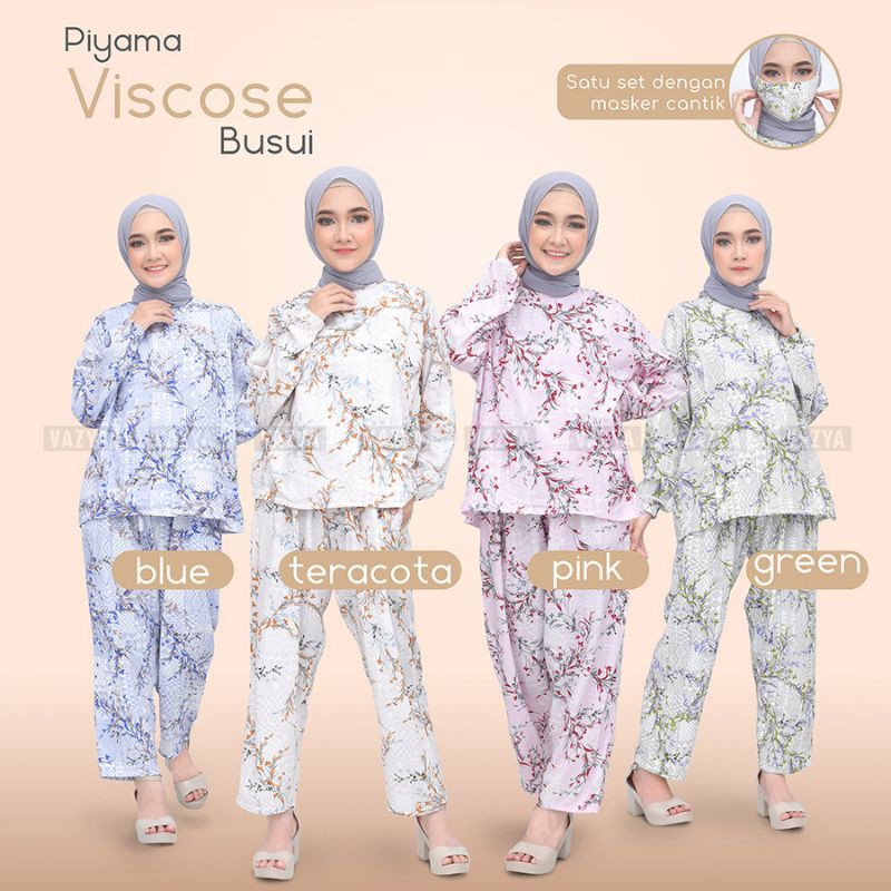 Set Piyama Busui Rayon Viscose