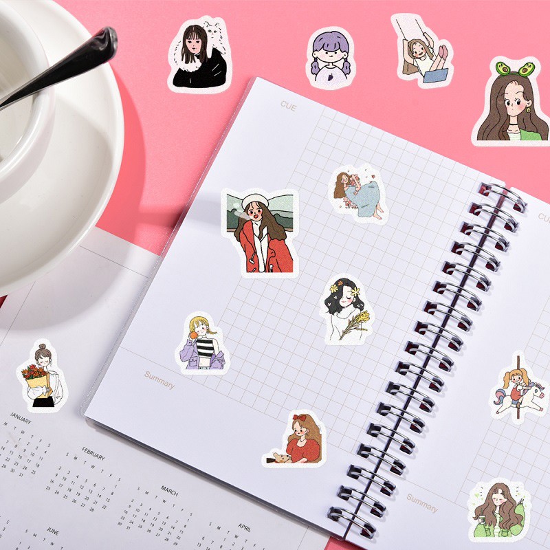 40pcs / Set Stiker Lucu Untuk Dekorasi Diary