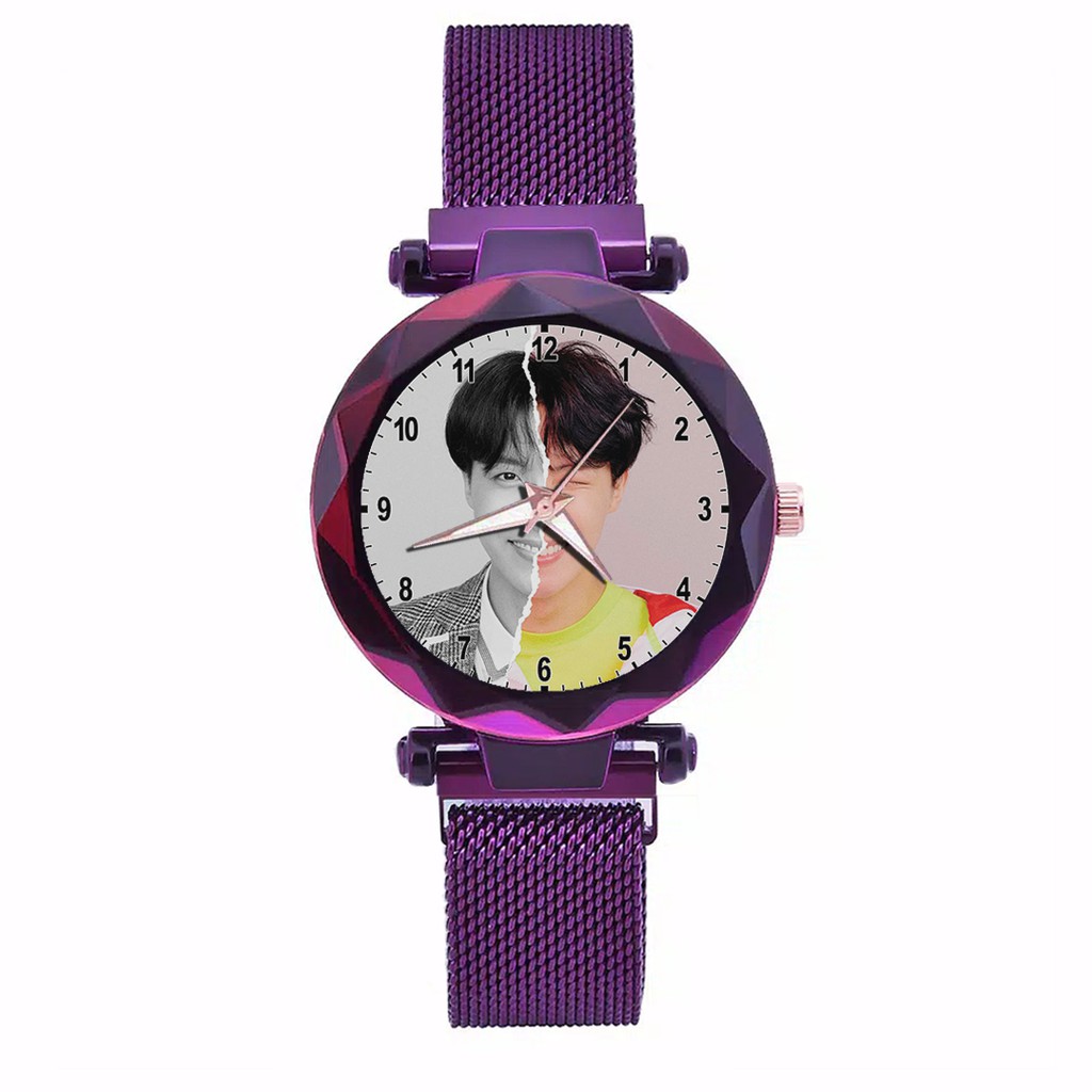 Jam Tangan Wanita Custom - KPOP BTS {J-HOPE} Free Box &amp; Batre Cadangan